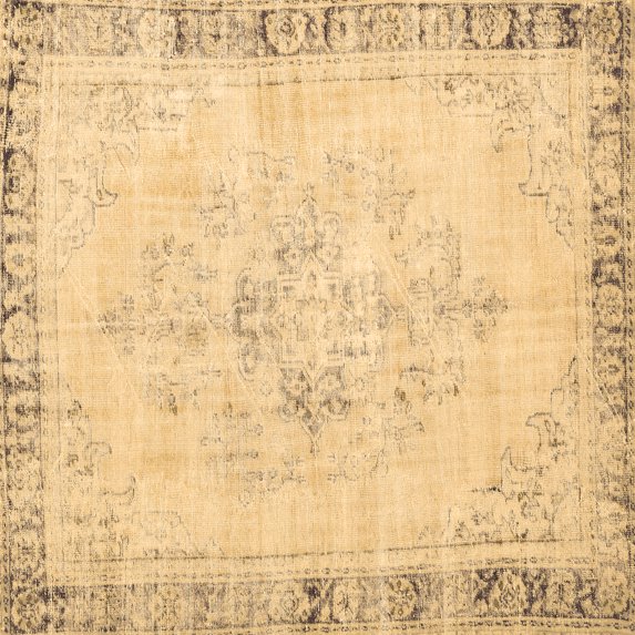 Ahgly Company Indoor Square Persian Brown Traditional Area Rugs, 5' Square