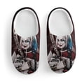 thumbnail image 3 of Harley Quinn Joker Kid's Cotton Slippers Winter Warm Soft Plush Slippers with Rubber Sole Non-Slip Indoor Outdoor Slip on Shoes Fluffy House Slippers For Boys Girls Teen, 3 of 8
