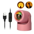 thumbnail image 1 of Yeacher USB Powered LED Lamp Sunset Projection Black Pink 7.5*13cm Wall Light, 1 of 8