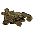 thumbnail image 4 of 50 Pcs Breloques Rondes 16mm Réglages de Pendentif pour Cabochons Collier Artisanat - Bronze 24x21cm, 4 of 8