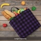 thumbnail image 5 of Fotbe Purple Black Plaid Bolsa Tote con Estampado para Mujer, Bolsos con Cremallera, Bolsa de Hombro Casual de Gran Capacidad con Bolsillos Internos, 5 of 7