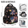 thumbnail image 7 of HUIACONG USA Flag Baseball Backpack for Students 9-18, Patriotic Print School Bag, Lightweight Durable Bookbag for Kids Teens Daily Use, 7 of 7