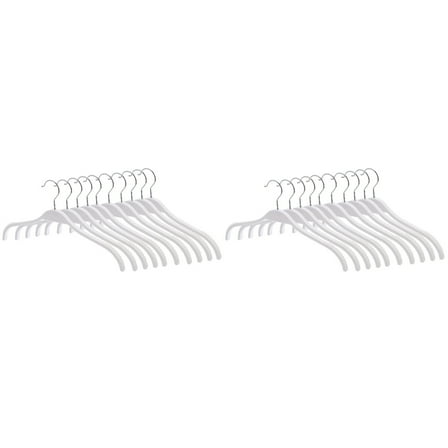 Hemoton 2 Sets  10 Pcs Coat Hangers Plastic Clothing Hangers Traceless Clothes Hangers