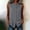 Gray, variant on Sleeveless Tops for Women Stand Collar Plus Size Shirt Button Front Linen Summer Blouse,Gray