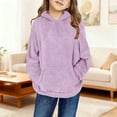 thumbnail image 7 of Girls Winter Hoodie Soft Warm Pullover with Front Pockets Long Sleeve Casual Sweatshirt for Kids Ages 4-15 Cozy Daily Outerwear, 7 of 7