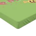 thumbnail image 2 of Ambesonne Emoji Fitted Sheet, Modern Pastel Fun Sprinkle, California King, Pistachio Green Mustard, 2 of 3