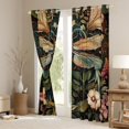 thumbnail image 3 of Manfei Tribal Dragonfly Animal Curtains Pack of 2 (42x84 Each), Mystic Rustic Flower Plant Curtains Blackout, Teens Kids Child Bedroom Curtains, Curtains and Drapes Home Decor, 3 of 6