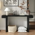 thumbnail image 2 of S-HOME Versatile 60 Inch Rustic Console Table  MDF Sofa Side Table for Entryway or Living Room, Black, 2 of 10