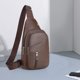 thumbnail image 5 of Bolso de pecho de tela, bolso cruzado, bolso de pecho deportivo, bolso de pecho portátil con múltiples bolsillos, bolso de PU, 5 of 6