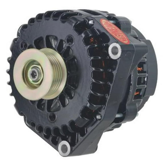 Powermaster PWM58237 244 GM AD Style Finish Alternator - 215A, Black