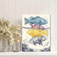 thumbnail image 2 of UXIEQU Whimsical Fish Art Print Canvas Wall Art 15.75x11.81 INCHES, 2 of 8
