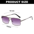 thumbnail image 2 of Gafas de sol anti-ultravioleta personalizadas ovaladas cuadradas de tendencia de moda, hechas de PC y metal, 2 of 5
