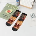 thumbnail image 7 of Naloa Sleeping Cat Flowers Ankle Socks for Women Non Slip Socks No Show Socks Classic Low Cut Casual Socks Casual Socks, 7 of 7