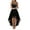 Black-L, variant on Female Floral Lace Chiffon Dress Bridesmaid Dress Cocktail Dresses Mid-length Prom Party Dresses with Waist Tied