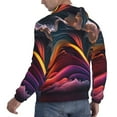 thumbnail image 6 of Sikiie Colorful Abstract Wave Motion Men's Hoodie, Essentials Hoodie, Sweatshirt, Pullover Hooded Sweatshirt for Men-4X-Large, 6 of 7