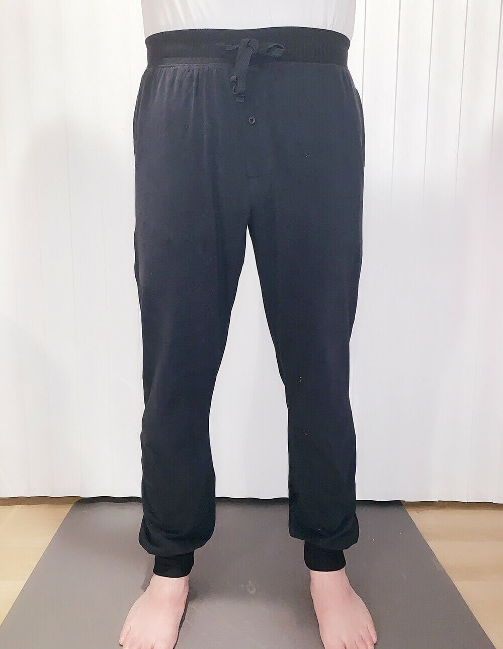 Hanes Men's XTemp Solid Knit Pajama Pants Black