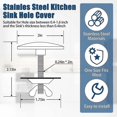 thumbnail image 2 of 2 Inch Kitchen Sink Hole Cover Faucet Hole Cover Stainless Steel Kitchen Sink Tap Hole Plate Stopper Cover Blanking Metal Plug (matte Black) Wyelv, 2 of 4