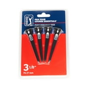 PGA TOUR High Performance Golf Tees - 3 1/8 Inch, Black, Oversized Head for Driver Distance
