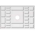thumbnail image 1 of Ekena Millwork CMP24X16BX-03000 3 in. ID x 8.25 in. Rectangle Beaux Architectural Grade PVC Contemporary Ceiling Medallion, 1 of 1