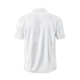 thumbnail image 6 of Glisme Mens 2 Piece Sets Summer Outfits Casual Jacquard Casual Fashion Short Sleeved Shirt And Shorts Two Piece Set Leisure Clothing Set White, 6 of 8