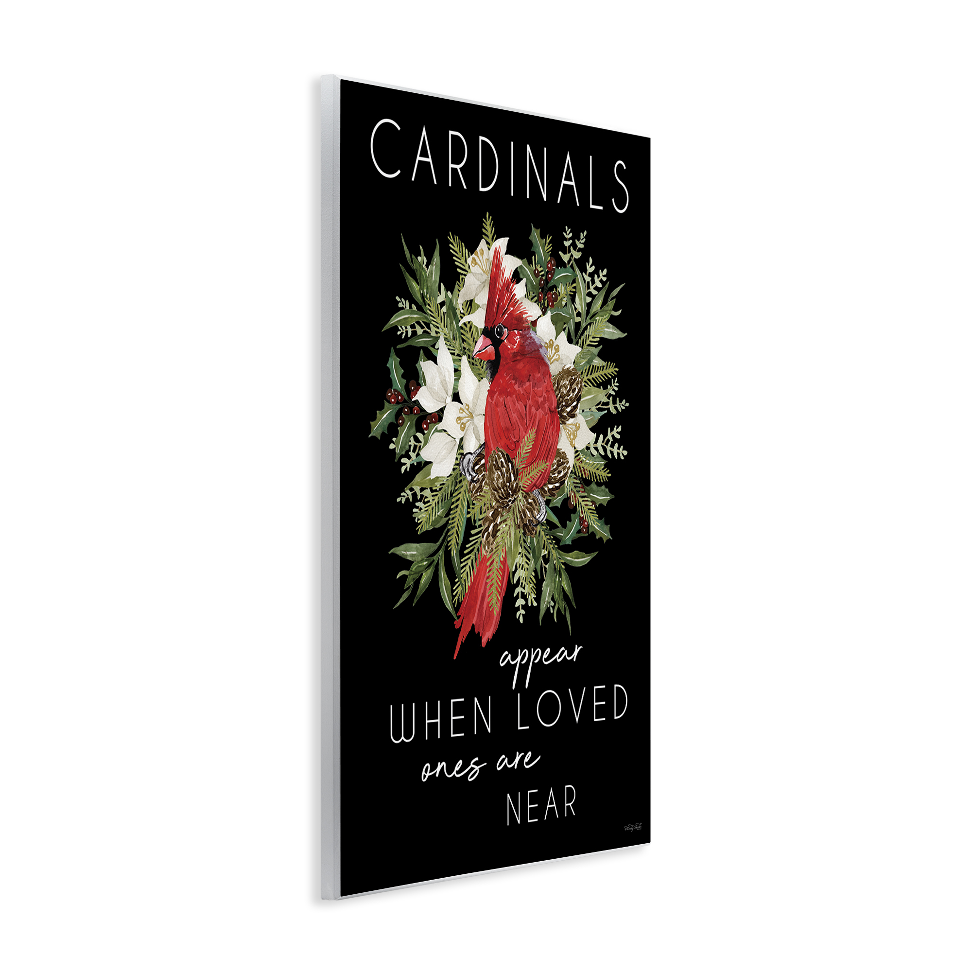 Cardinals Appear Seasonal Sentiment Wall Plaque Art, design by Cindy Jacobs