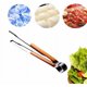 thumbnail image 1 of Pinzas de cocina de acero inoxidable de 23 cm con agarre antideslizante para barbacoa, verduras, pan, ensaladas, repostería, color amarillo, 1 of 5
