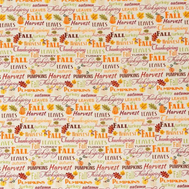 Palabras de otoño de Fabric Singer, 100% algodón, 140 g/m², vendidas por yardas