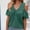 Green, variant on Womens Cold Shoulder Tops Summer Casual Short Sleeve Ruched Scoop Neck Banded Bottom Shirts Blouse M