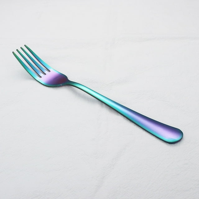 Tableware Stainless Steel Colorful Forks Dazzling Dinnerware Accessory Elegant Durable Flatware Set for Everyday Use with Dishwasher Safe Feature