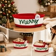 thumbnail image 7 of Christmas Cotton Rope Storage Basket Decorative Woven Basket with Embroidered Holiday Xmas Gift Basket for Gifts Candy Toy Home Table Decor, for Shelf, Desk and Bathroom Storage, Style D, 7 of 7