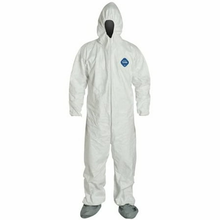 DuPont Industrial & Scientific TY122S - 2XL TY122S EACH 2XL Disposable Elastic Wrist, Bootie and Hood Tyvek Coverall Suit 1414 White