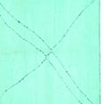 thumbnail image 1 of Ahgly Company Indoor Square Solid Turquoise Blue Modern Area Rugs, 5' Square, 1 of 4
