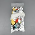 thumbnail image 2 of Ambesonne Indie Bedding Set 4 Pcs, Animal Food Crazy Doodle, Queen, Multicolor, 2 of 3