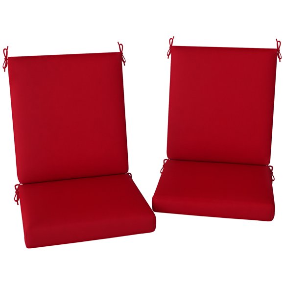 Outsunny 2 PC Outdoor Chair Cushions, Yarn-Dyed Polyester Outdoor Cushions