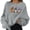 Grey, variant on Women's Casual Crew Neck Sweatshirt Halloween Three Pumpkin Broom Graphic Pullover Vintage Streetwear Top Fall Winter Oversized Sweatshirts Grey M