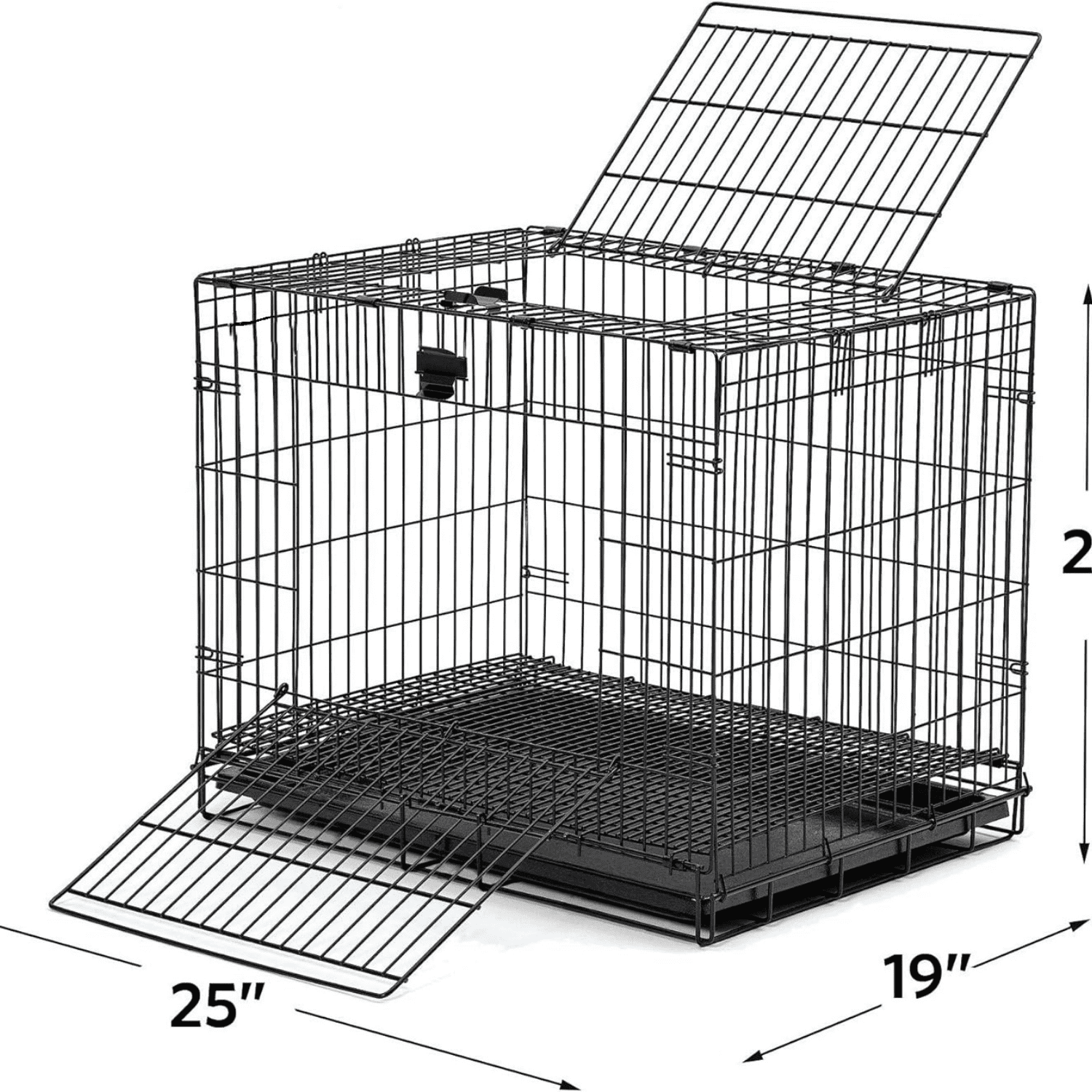 Small Wabbitat Rabbit Cage, Grid Mesh Floor, Removable Tray, Top & Front Door Access, Rust Resistant Finish, No Tools Required