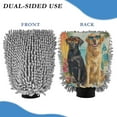 thumbnail image 2 of Qxltty Hawaii Beach Dog Car Wash Mitt 2pcs Scratch Free Lint-Free Antistatic Microfiber 7.09×10.24in, 2 of 8