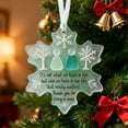 thumbnail image 6 of Snowflake Shaped Sea Glass Ornament, Handcrafted Seaglass Friendship Keepsake, Christmas Tree Hanging Ornament, Coastal Winter Decor, Ready-to-Gift, 6 of 9