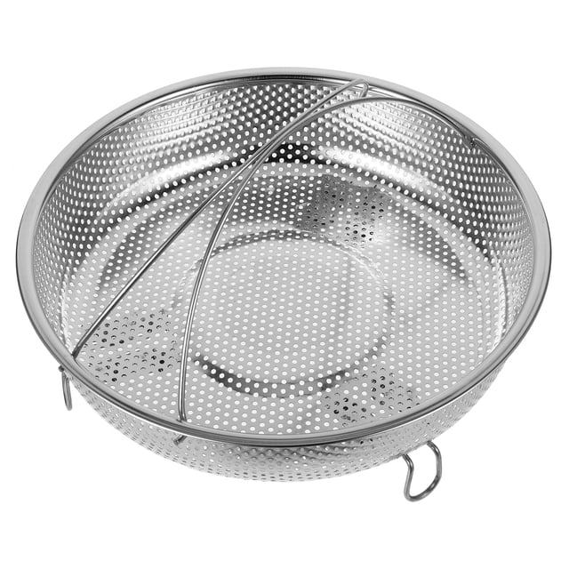 BRIGHTFUFU Cesta de lavado ajustable cesta de vapor desmontable estante de vapor con mango
