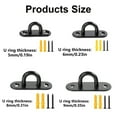 thumbnail image 4 of 4Pcs Stainless Steels Pad Eye Plate Hook Wall Mount Hanger Hook Marine Hardware Staple Hook with Screws Enduring, 4 of 8