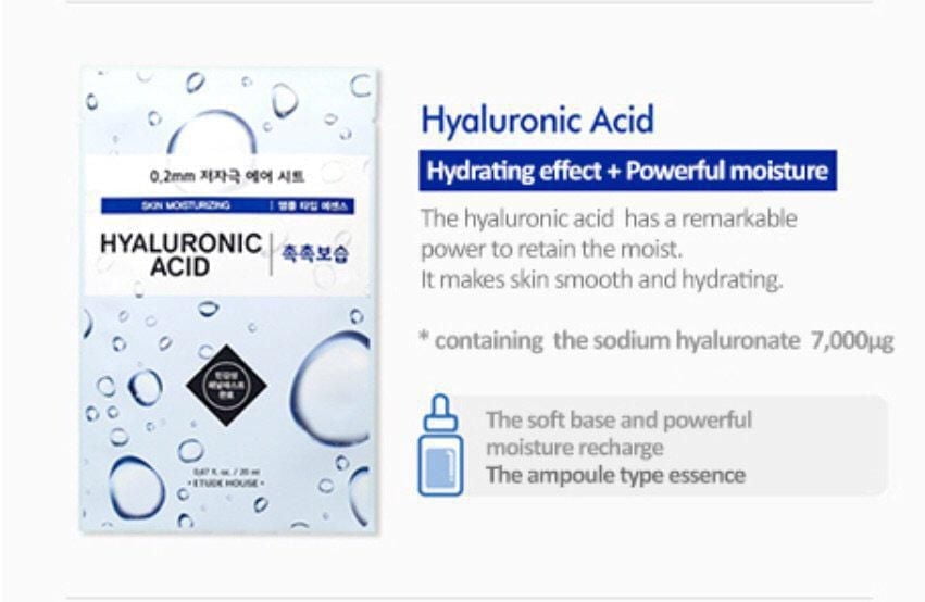 Masque d'air thérapeutique ETUDE HOUSE 0.2 - Acide hyaluronique