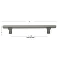 thumbnail image 4 of GlideRite 5-1/16 in. (128mm) Center-Center Solid Flat Cabinet Bar Pull, Graphite Gray - 4842-128-GPH, 1 Pack, 4 of 4