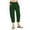 Green, variant on WIZUTIZ Slacks for Women Capri Pants Classic Trendy Loose Wide Leg Pants Stretch Elastic Mid Rise Cropped pants Solid Drawstring Straight Leg with Pockets Palazzo Pants Workout Vacation Green