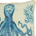 thumbnail image 2 of Fennco Styles Navy Blue Coastal Octopus Design Cotton Decorative Throw Pillow Cover 20" W x 20" L - Nautical Sea Animals Print Cushion Case for Couch, Sofa, Bedroom, Office and Living Room Décor, 2 of 4