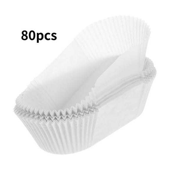 OFEFE 80-Pack Disposable Food Trays - Oil-Resistant Wax Paper Snack Trays for Fried Foods, Picnics, Hot Dogs, Popcorn & Individual Servings (20x11x5.5cm, White)