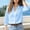 *Blue, variant on ClodeEU Women's Long Sleeve Work Shirt,Striped Notch Lapel Business Casual Top Blue,Womens Plus XL