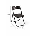 thumbnail image 2 of Silla Plegable Negra de Acero Compacta y Resistente Set de 6 piezas Soporta 130 kg para Fiestas Jardin y Hogar, 2 of 7
