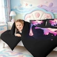 thumbnail image 3 of Manfei Underwater Axolotl Full Size Comforter Sets,Cute Salamander Pattern Bedding Comforter Set,Black Reversible,3 Pieces,1 Comforter and 2 Pillowcases, 3 of 7