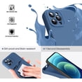 thumbnail image 3 of Liquid Silicone Case for iPhone 12 Pro Max, [Camera Protection] [Anti Fingerprint] [Wireless Charging] 4 Layer Phone Case Protective Cover, Built-in Microfiber Case Cover, 6.7", Blue, 3 of 15