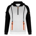 thumbnail image 3 of cfhntfmh Men's Quarter Zip Pullover Hoodies with Zipper Pocket Long Sleeve Hoodie Casual Fashion Sweatshirt for Outdoor（White,Medium), 3 of 4